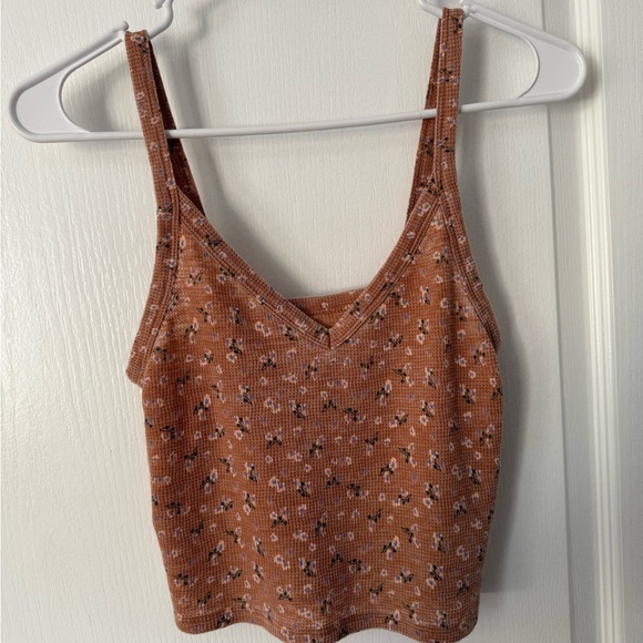American Eagle Outfitters Brown Cropped Camisole - Picture 1 of 5